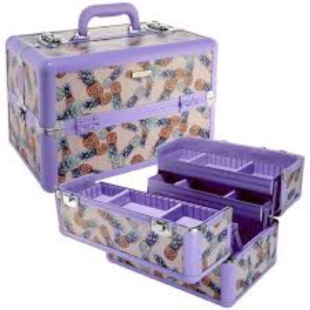 Sephora Pineapple & Purple Large Train Case